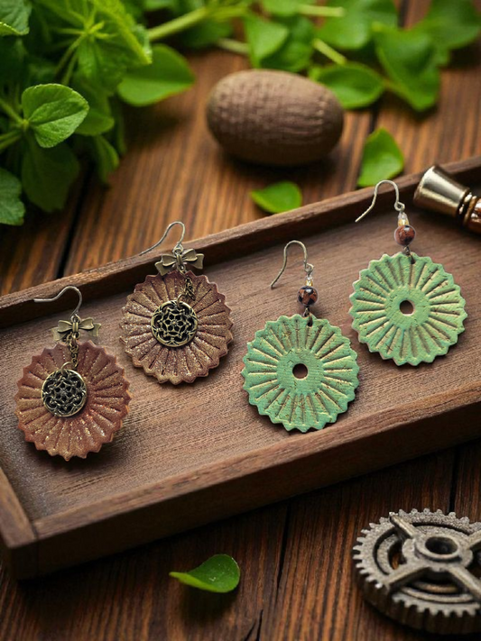 Preorder - You Spin Me Round  - 1.75" Embossed Pair - Steel Rule Wooden Earring Die