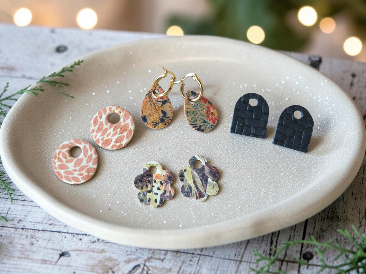 Preorder- 1" Huggie Dangles  - 4 designs - Steel Rule Wooden Earring Die