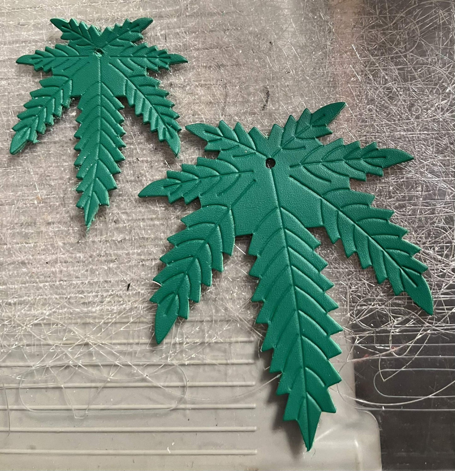 Preorder - Embossed Cannabis Marijuana Leaves -  Accessory, Keychain, Rear View Mirror Charm- Steel Rule Wooden Die