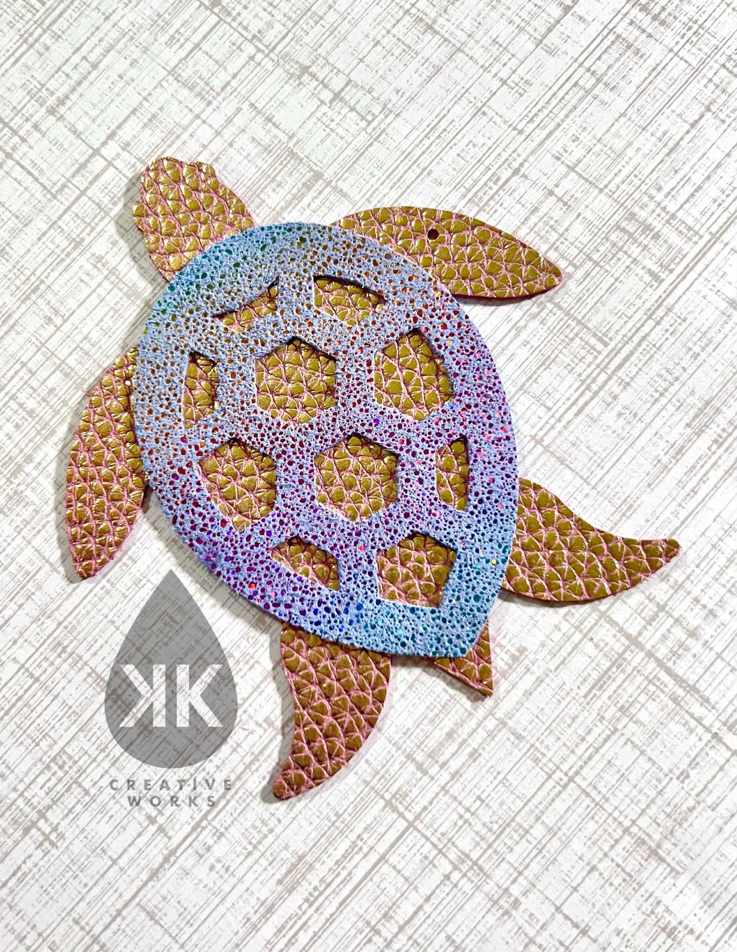 Large Sea Turtle Accessory/Bag Flair -  Steel Rule Wooden Die