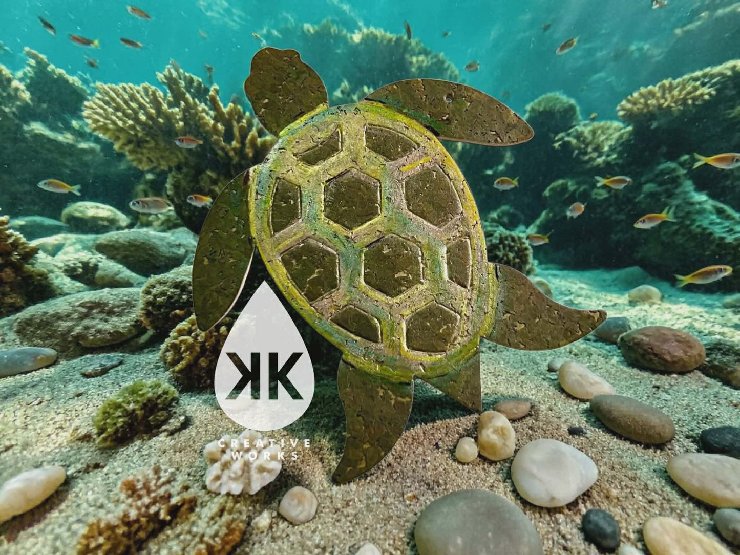 Large Sea Turtle Accessory/Bag Flair -  Steel Rule Wooden Die