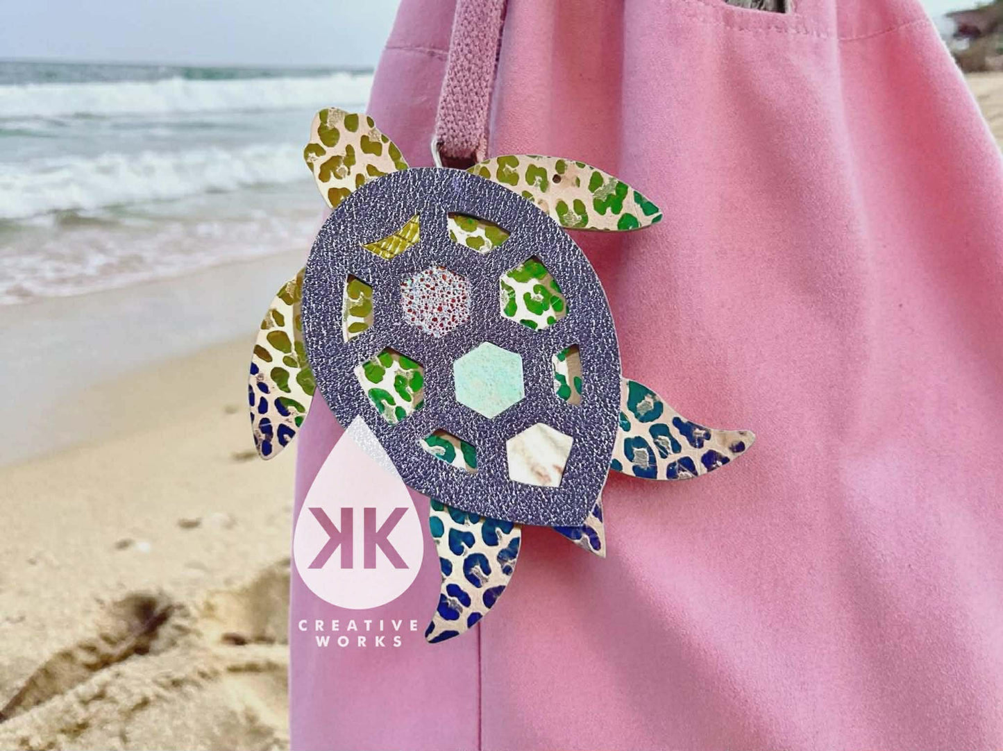 Large Sea Turtle Accessory/Bag Flair -  Steel Rule Wooden Die