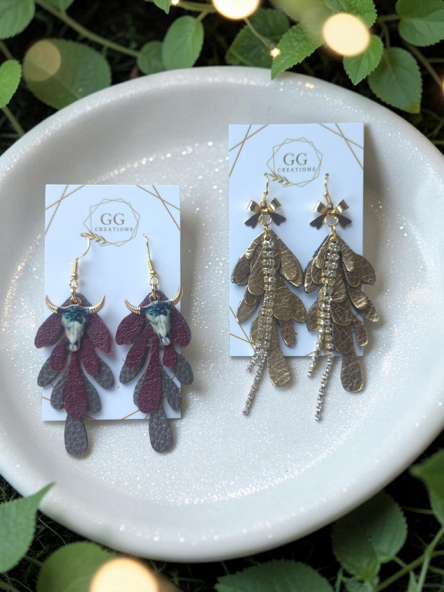 Leaves of the Vine  - 4 sizes - Steel Rule Wooden Earring Die