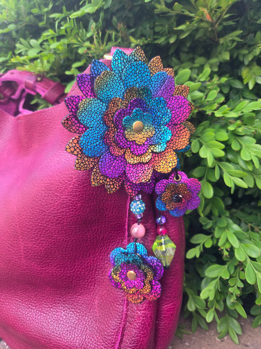 Preorder-  "Flower Power" Deluxe Petal Bag Charm, Accessory Keychain Die - Steel Rule Wooden Die