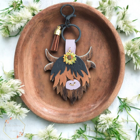 3.25" Hamish Highlander Cow - Embossed - Accessory/Keychain Steel Rule Wooden Die