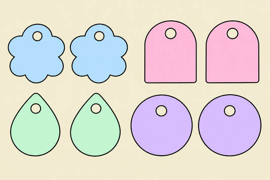 Preorder - 1" Huggie Dangles  - 4 designs - Steel Rule Wooden Earring Die