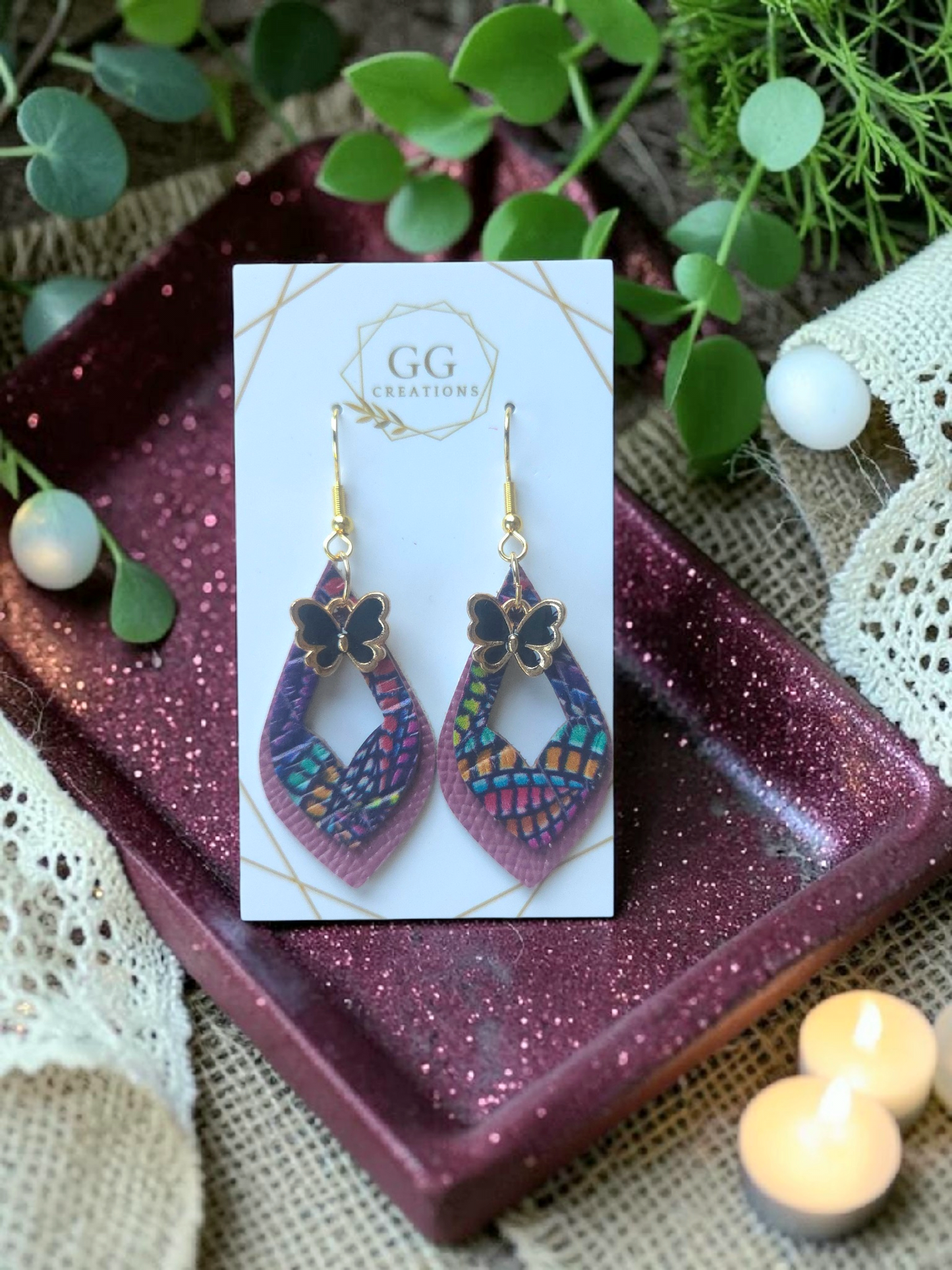 Sweet Surprise Open Teardrops - 2 sizes - embossed & not embossed - Steel Rule Wooden Earring Die