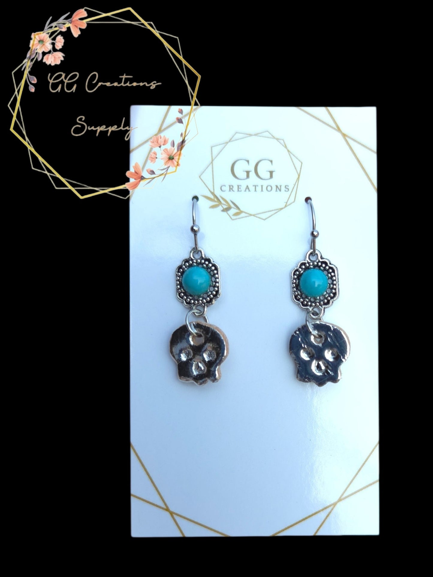 Preorder - Halloween Skull Bows - Embossed - Pairs - Steel Rule Earring Die