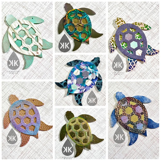 Large Sea Turtle Accessory/Bag Flair -  Steel Rule Wooden Die