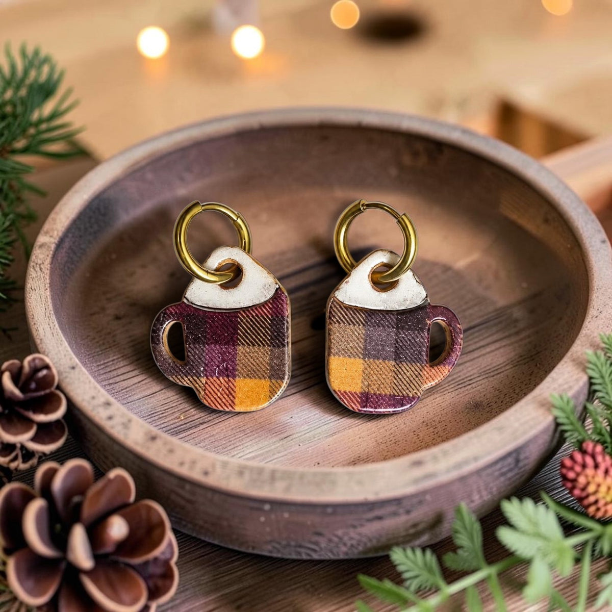 Preorder - Fall Multi Huggie Dangles  - 8 designs - embossed mirrored pairs - Steel Rule Wooden Earring Die