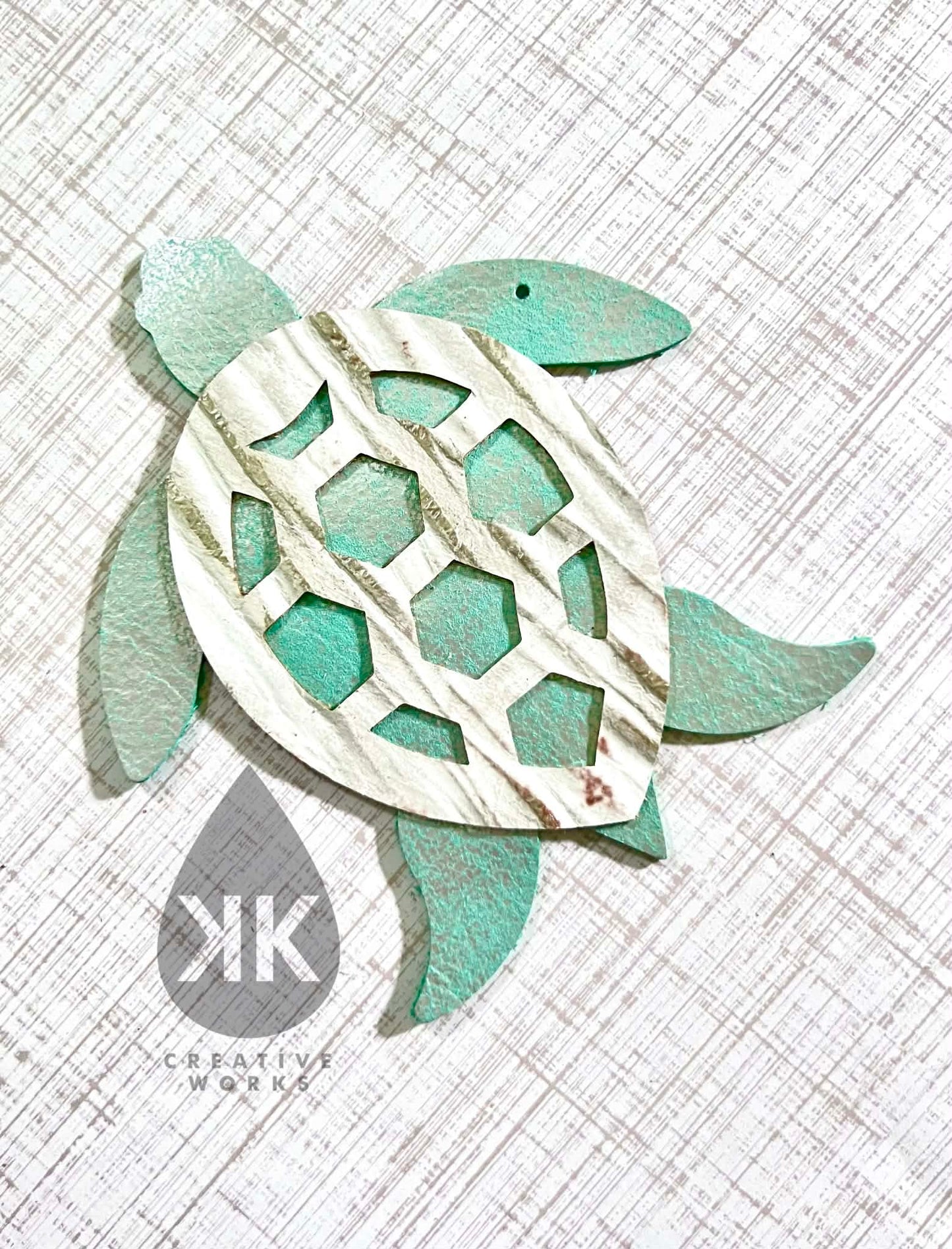 Large Sea Turtle Accessory/Bag Flair -  Steel Rule Wooden Die