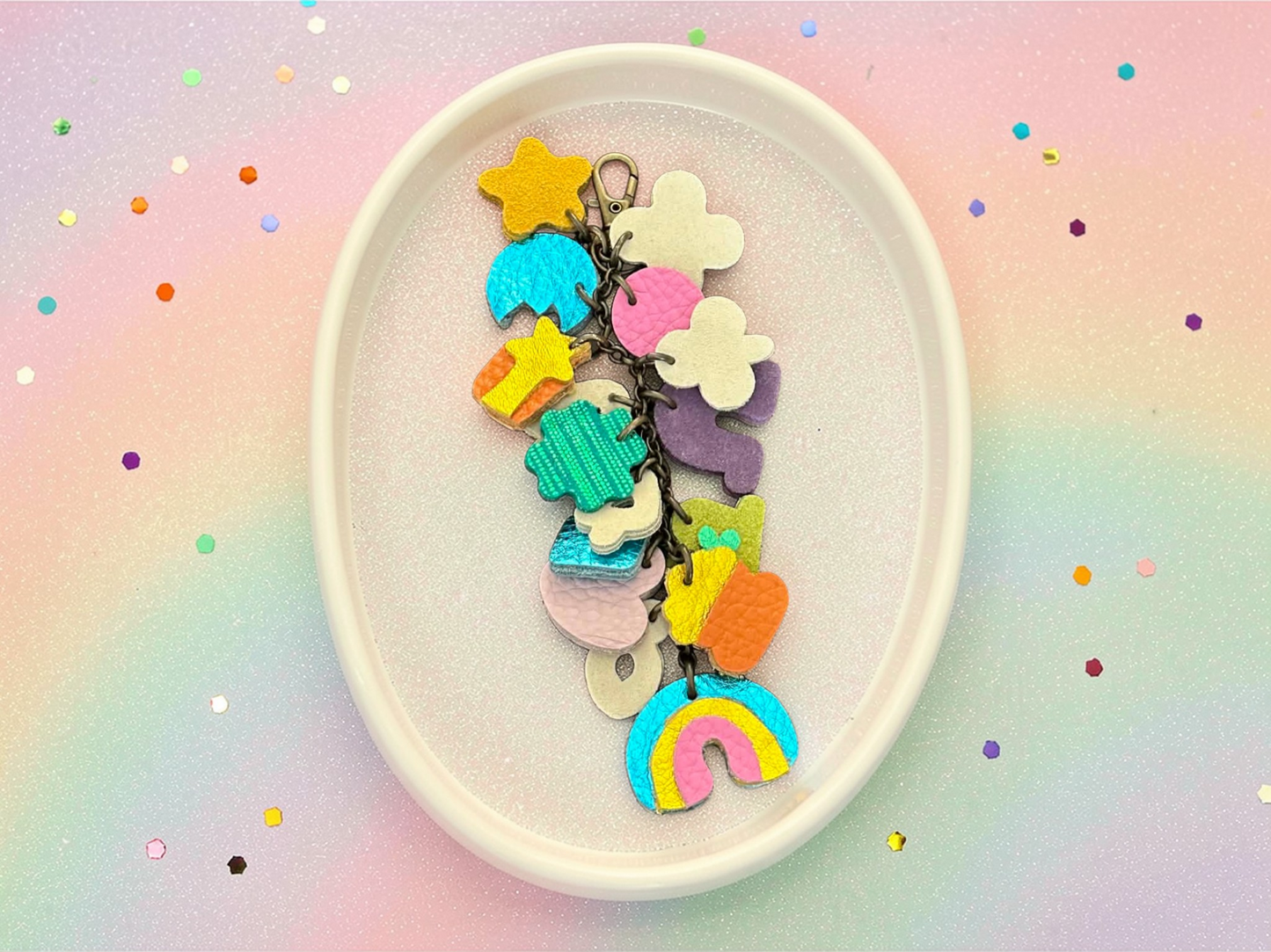 Preorder - Oh So Lucky - 1" Larger charms - Earrings, Accessory, Keychain, Purse Charm- Steel Rule Wooden Die