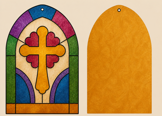 Preorder - Stained Glass Cross  - 3 sizes available - Purse/Bag Accessory - Steel Rule Wooden Die
