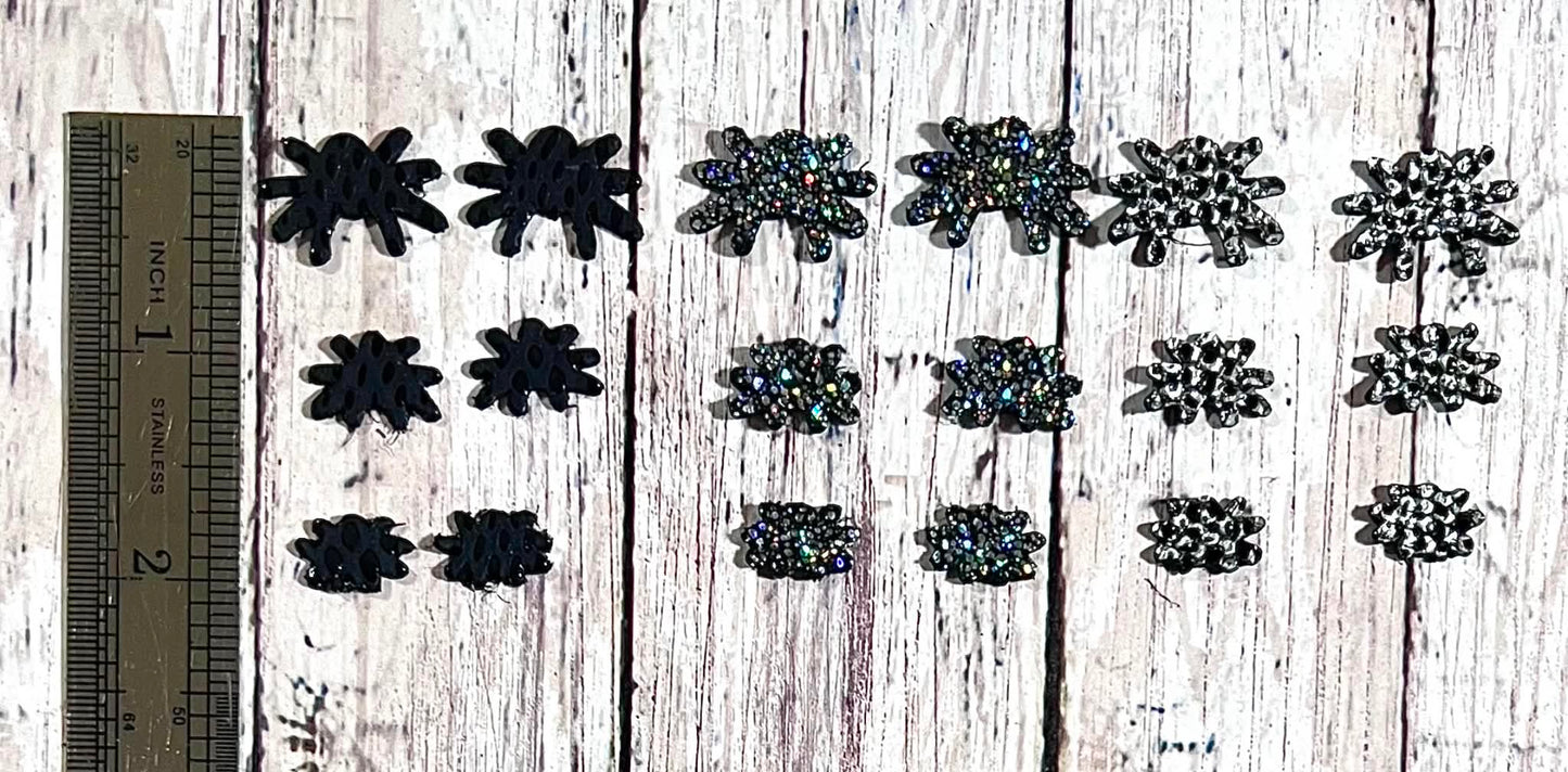 Preorder - Web of Fate - Vertical Embossed with spiders - Pairs - 3 sizes of Spiders - Steel Rule Earring Die