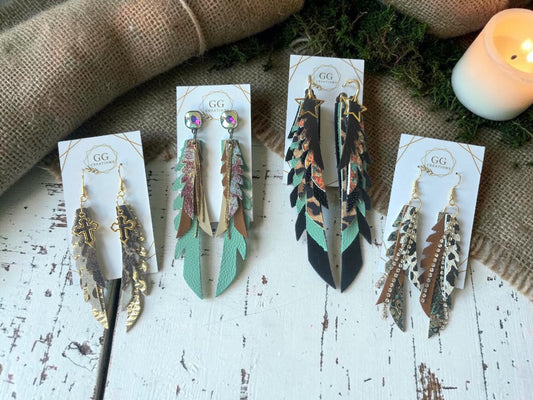 Preorder - Razor Edge Feather Layering Feathers -  6 layers - Steel Rule Wooden Earring Die