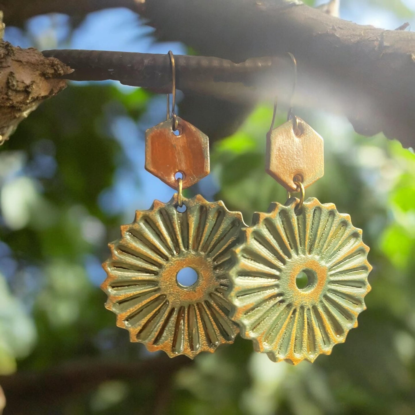 You Spin Me Round  - 1.75" Embossed Pair - Steel Rule Wooden Earring Die