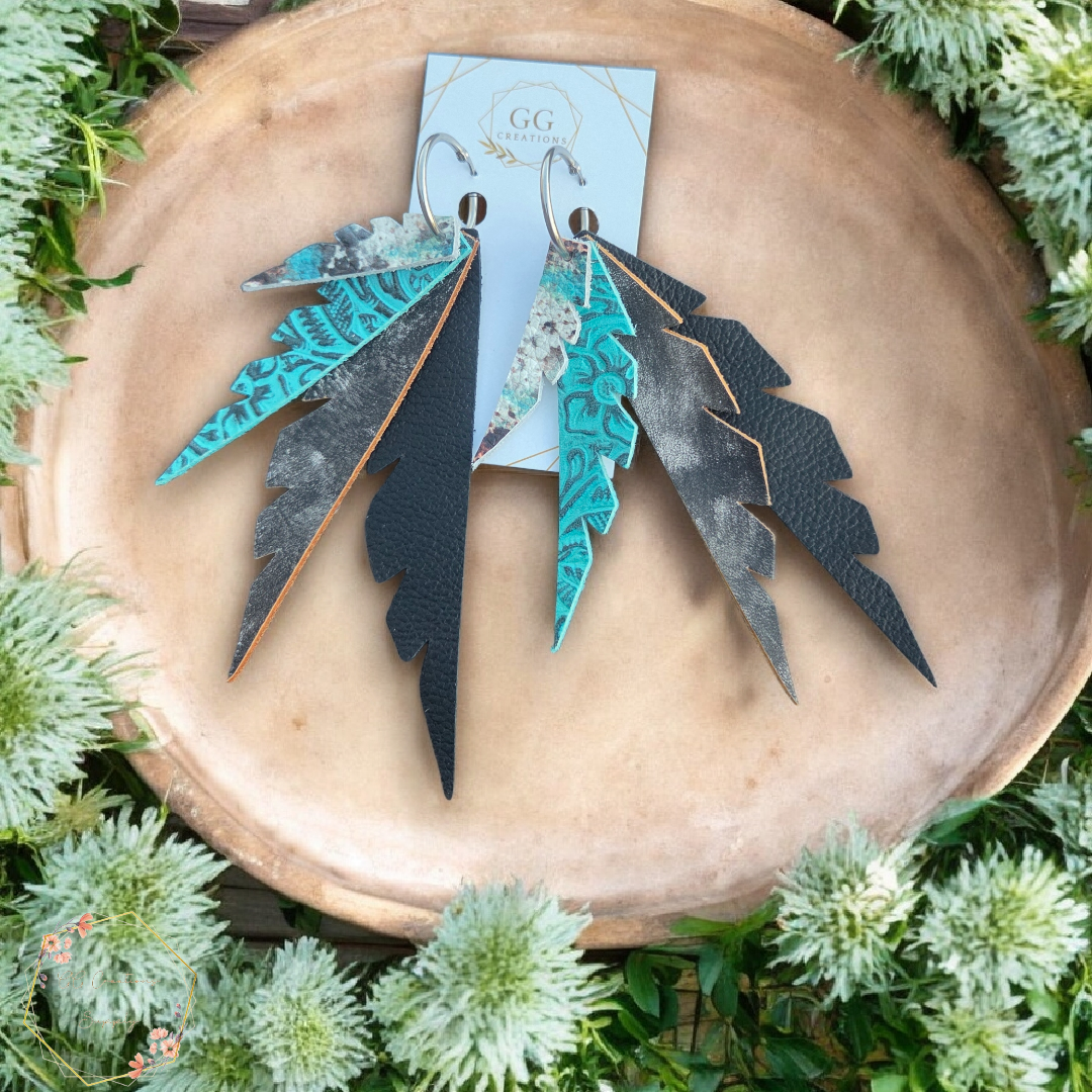 Dream On Jagged Layering Feathers -  5 layers - Steel Rule Wooden Earring Die