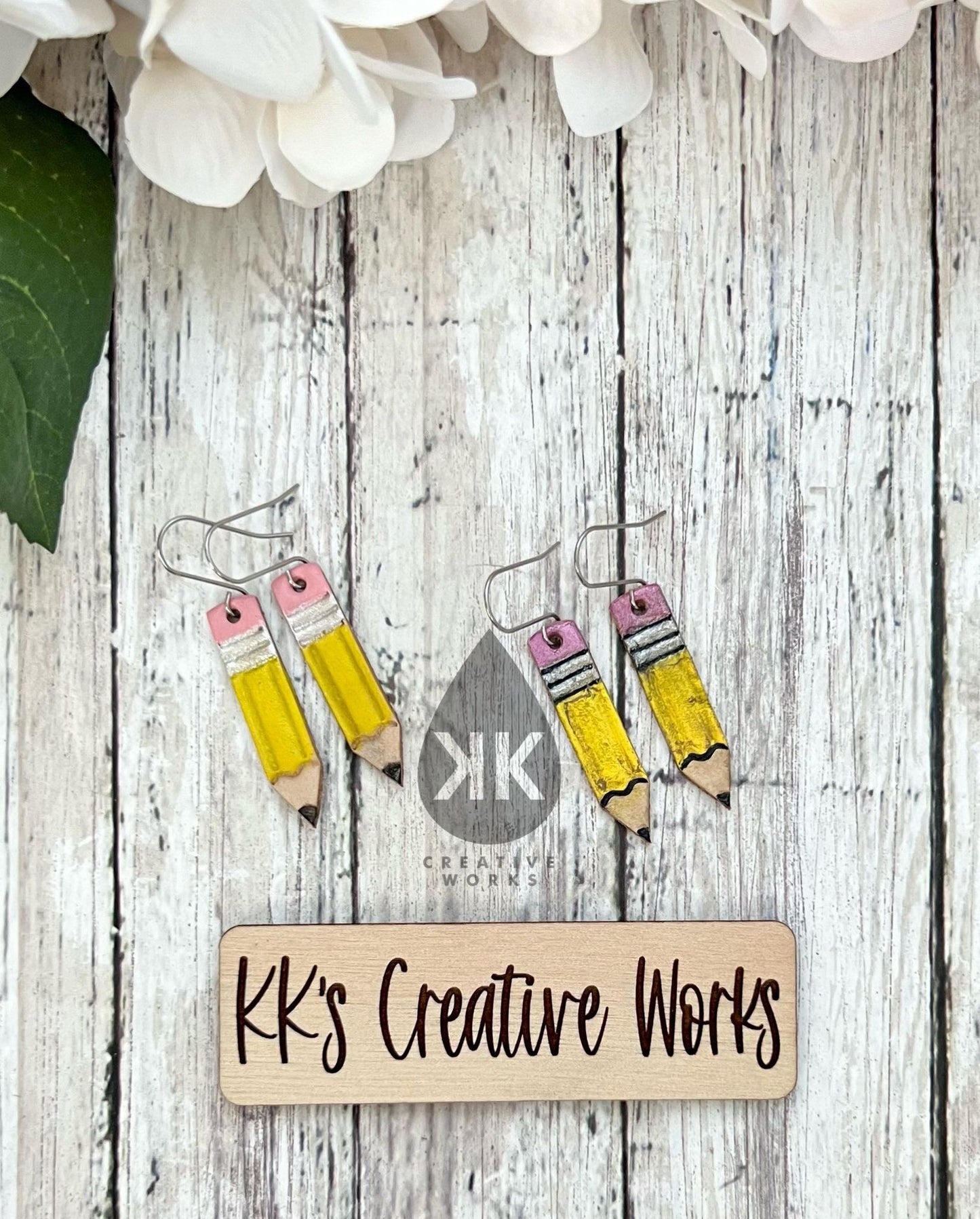 Preorder- Colorful Classroom - 8 Embossed Designs - Back to School - Embossed - Steel Rule Wooden Earring Die