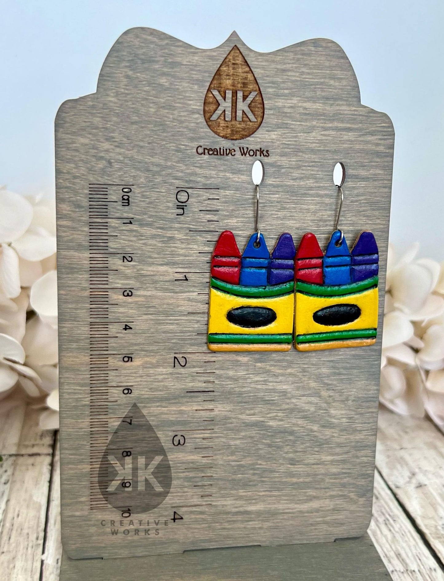 Preorder- Colorful Classroom - 8 Embossed Designs - Back to School - Embossed - Steel Rule Wooden Earring Die