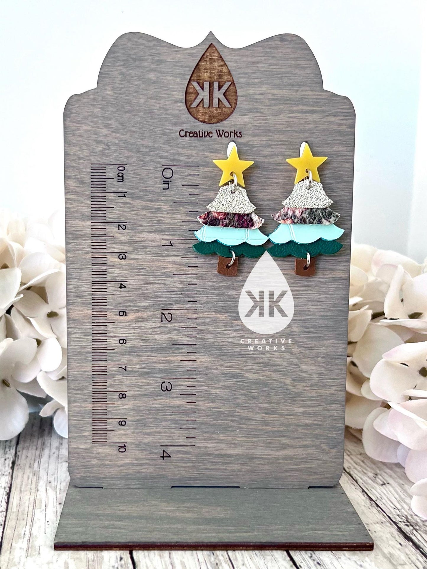 Tiered and/or Layered - 1.9" Christmas Tree - Steel Rule Wooden Earring Die