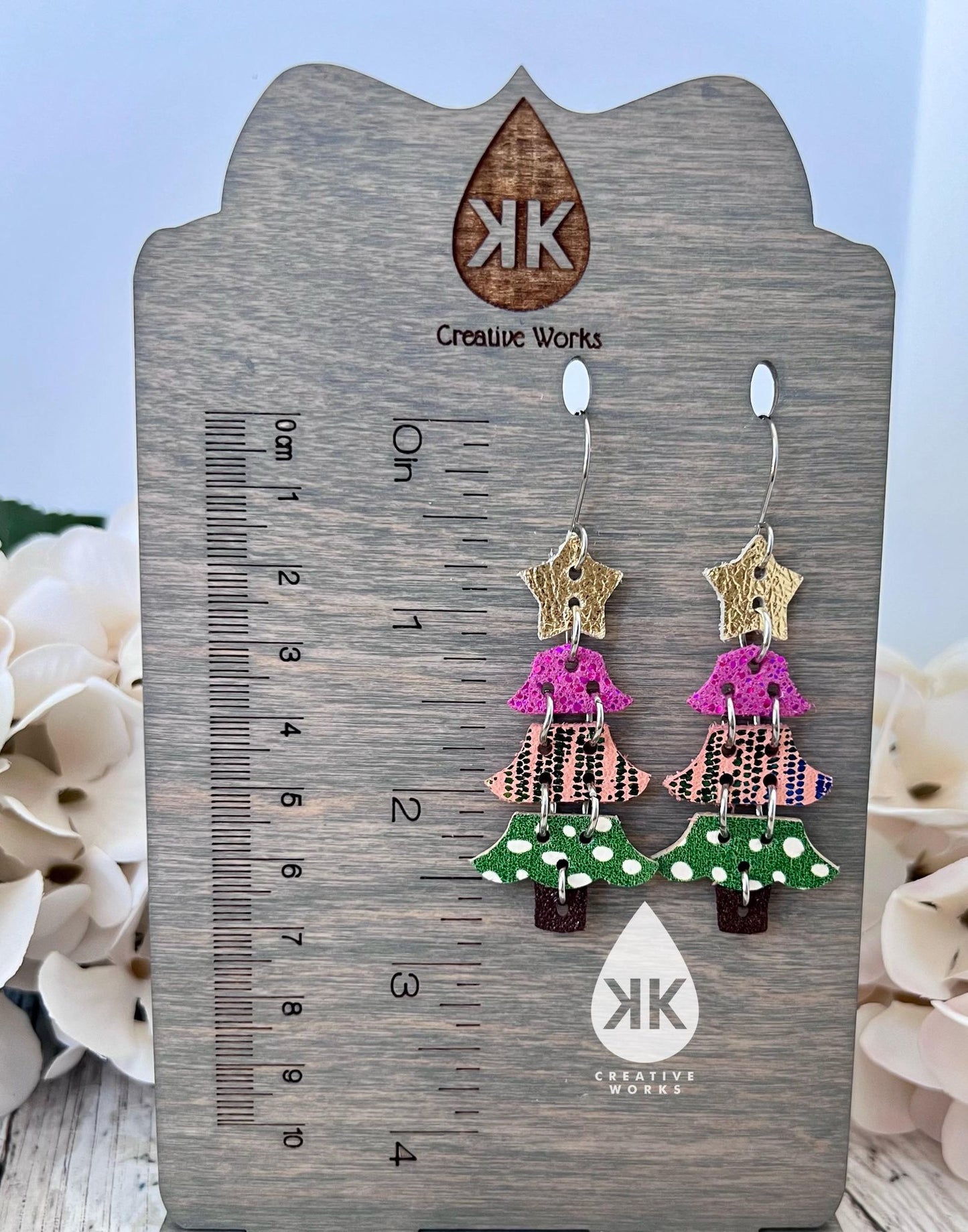 Tiered and/or Layered - 1.9" Christmas Tree - Steel Rule Wooden Earring Die