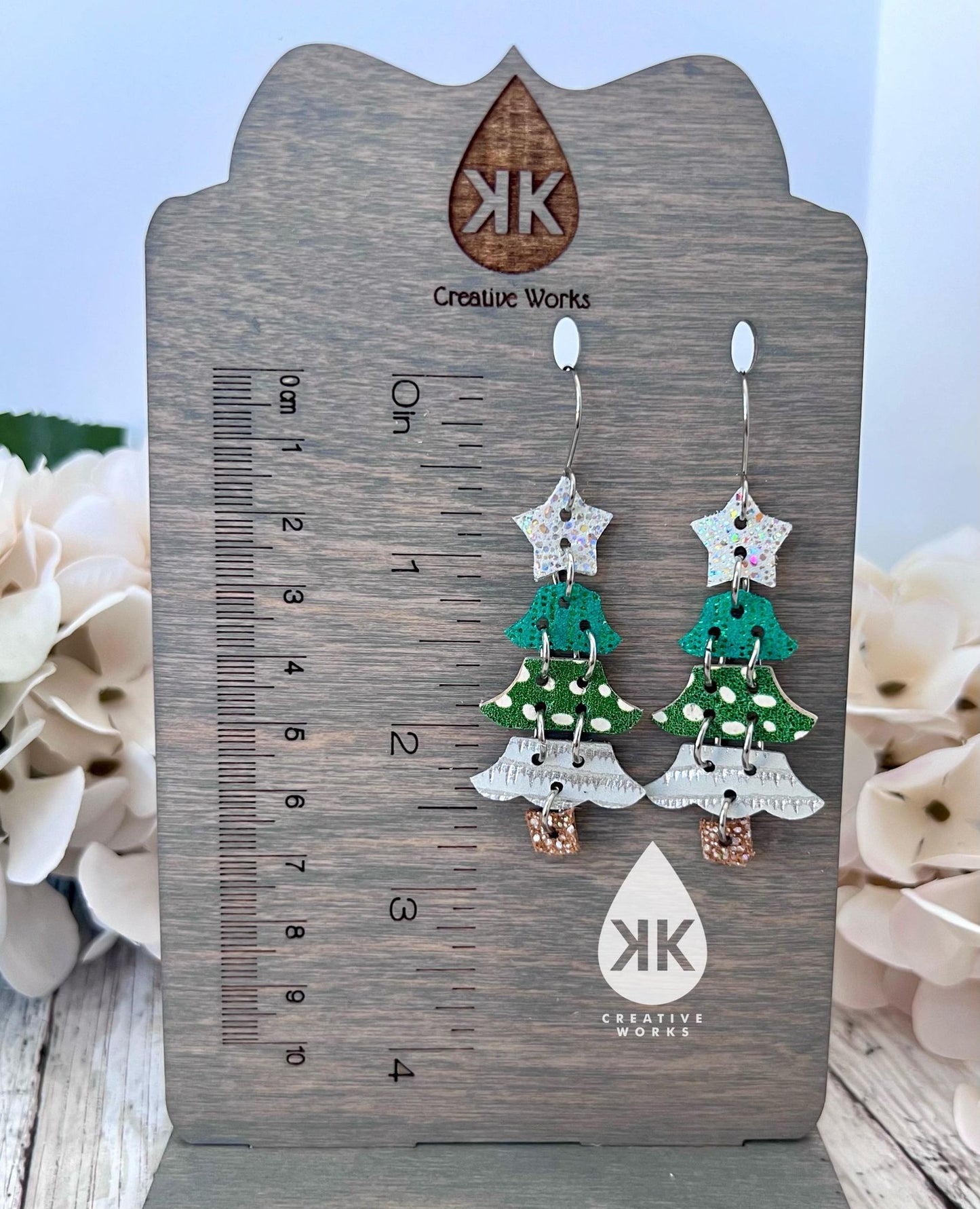 Tiered and/or Layered - 1.9" Christmas Tree - Steel Rule Wooden Earring Die