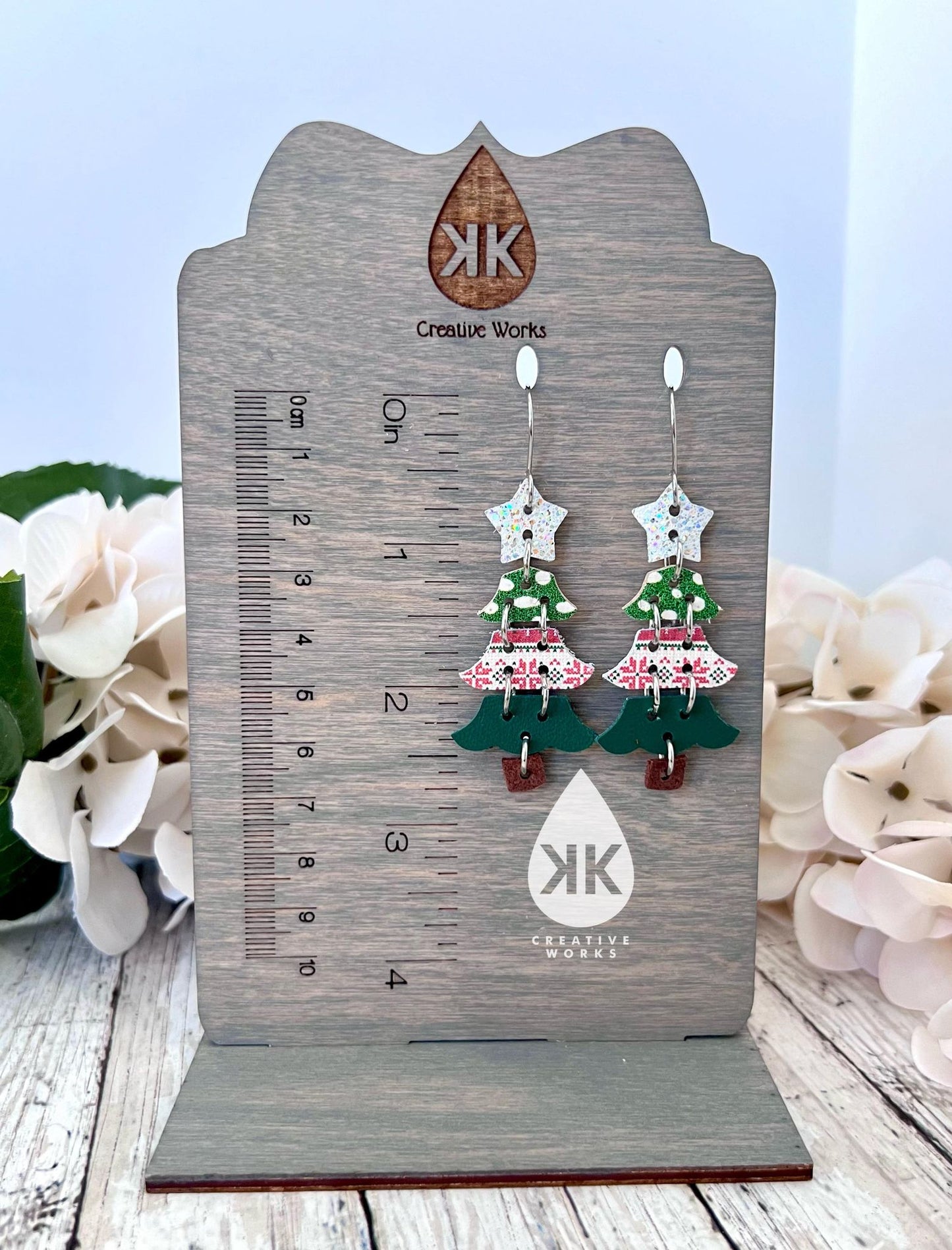 Tiered and/or Layered - 1.9" Christmas Tree - Steel Rule Wooden Earring Die